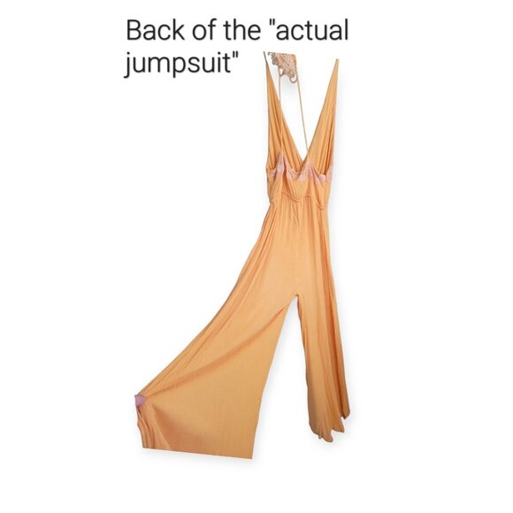 Free People size XS Marigold Embroidered Wide Leg Pantsuit - Picture 6 of 14